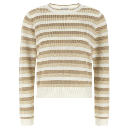 Striped cotton sweater