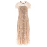 'Pink Flower Sequin Embellished Midi' dress