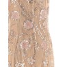'Pink Flower Sequin Embellished Midi' dress