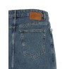 Denim and lace skirt