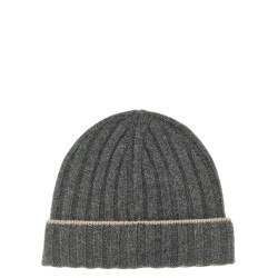 Cashmere turn-up beanie
