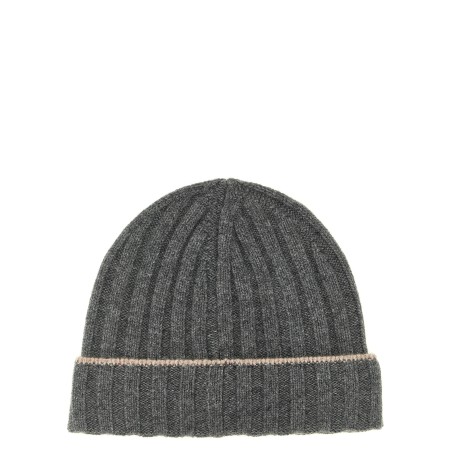 Cashmere turn-up beanie