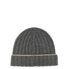 Cashmere turn-up beanie