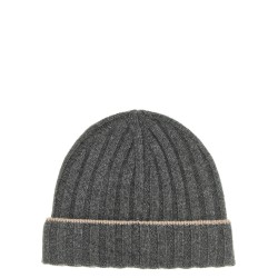 Cashmere turn-up beanie