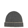 Cashmere turn-up beanie