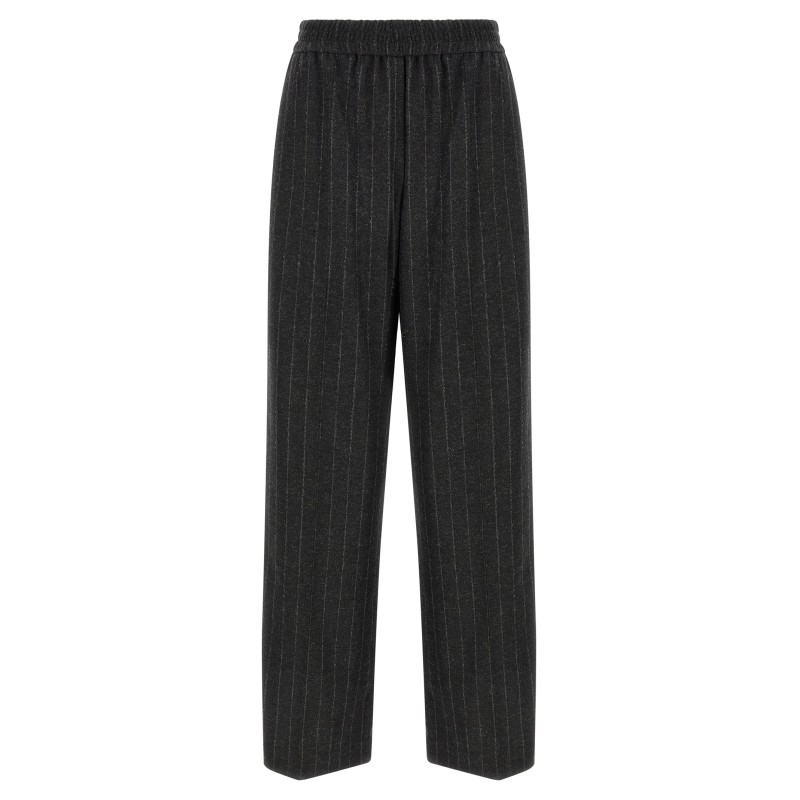 Micro sequin pinstripe pants