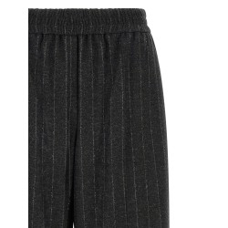 Micro sequin pinstripe pants