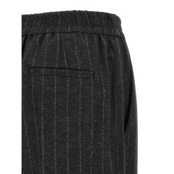 Micro sequin pinstripe pants