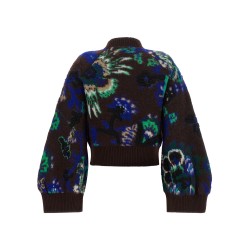Floral jacquard blouson