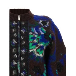 Floral jacquard blouson