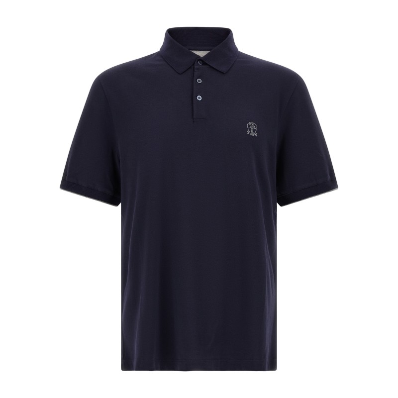 Logo piqué polo shirt