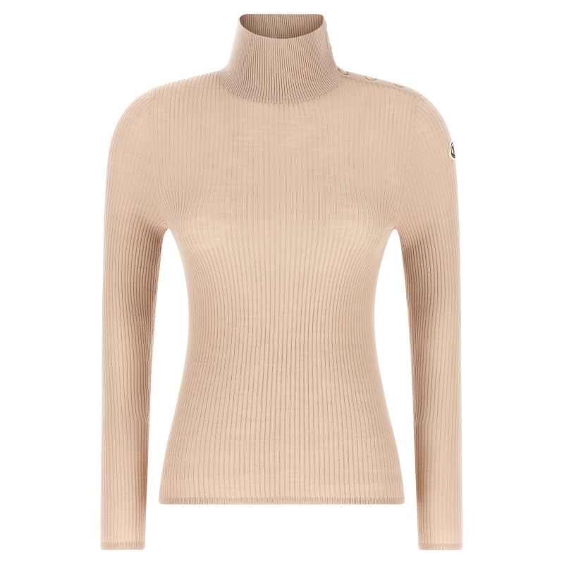 Textured wool turtleneck sweater