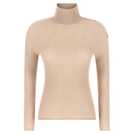 Textured wool turtleneck sweater
