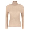 Textured wool turtleneck sweater