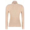 Textured wool turtleneck sweater