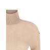 Textured wool turtleneck sweater