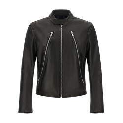 '5-zip' Leather Jacket