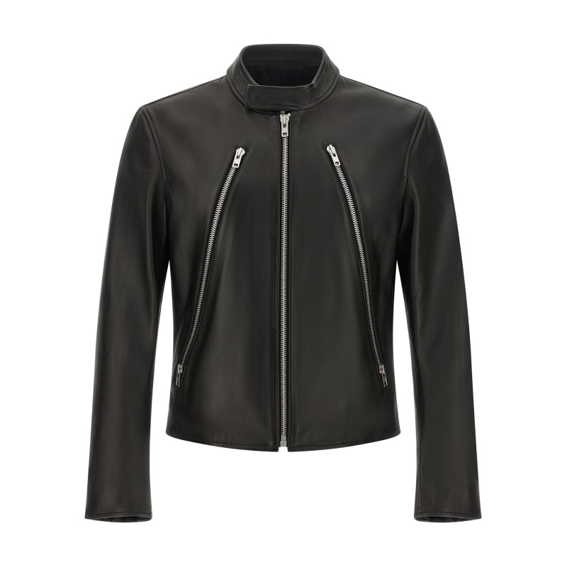 '5-zip' Leather Jacket