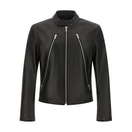 '5-zip' Leather Jacket