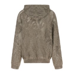 Openwork hooded sweater