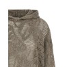Openwork hooded sweater