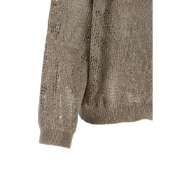 Openwork hooded sweater