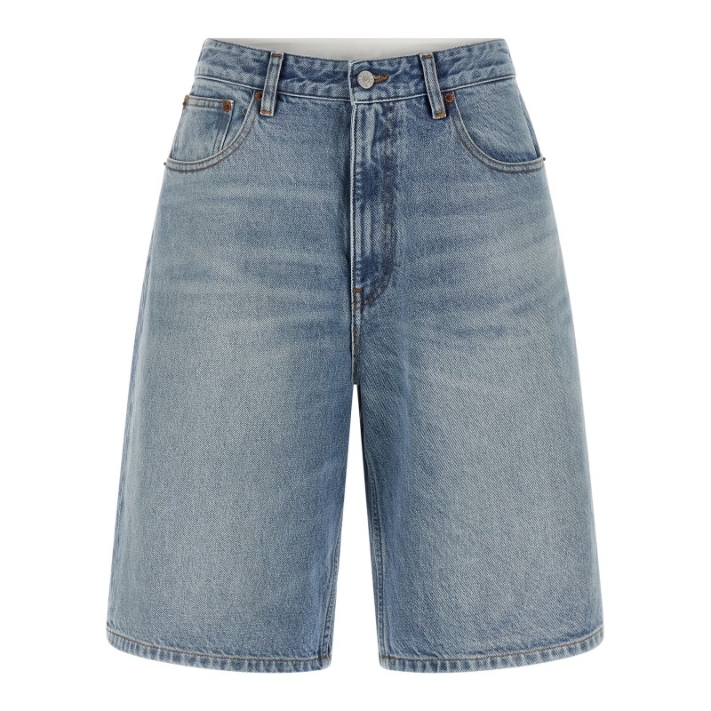 White carré bermuda shorts