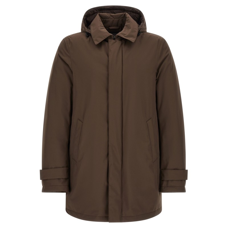 Detachable hood parka