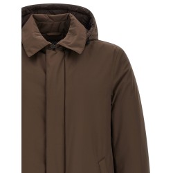 Detachable hood parka