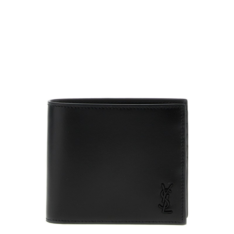 Logo leather wallet