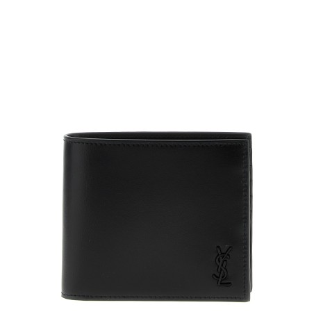 Logo leather wallet