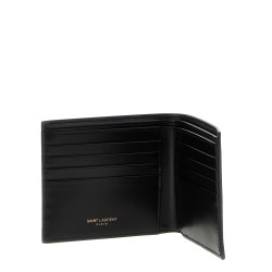 Logo leather wallet