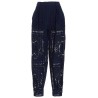Embroidered cotton pants