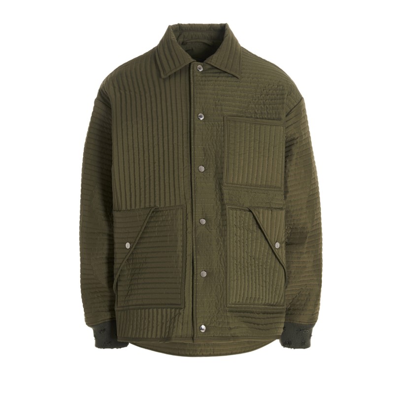 'Chore Quilted Stripes' down jacket
