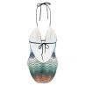 Greek pattern one-piece swimsuit