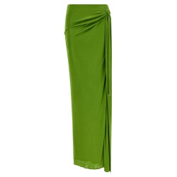 Shiny viscose skirt