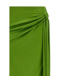 Shiny viscose skirt
