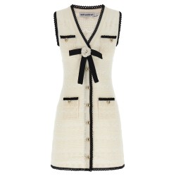 'White Pointelle Knit Mini' dress