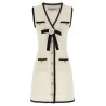 'White Pointelle Knit Mini' dress