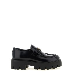 Brushed leather loafers