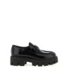 Brushed leather loafers