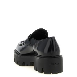 Brushed leather loafers