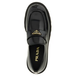 Brushed leather loafers