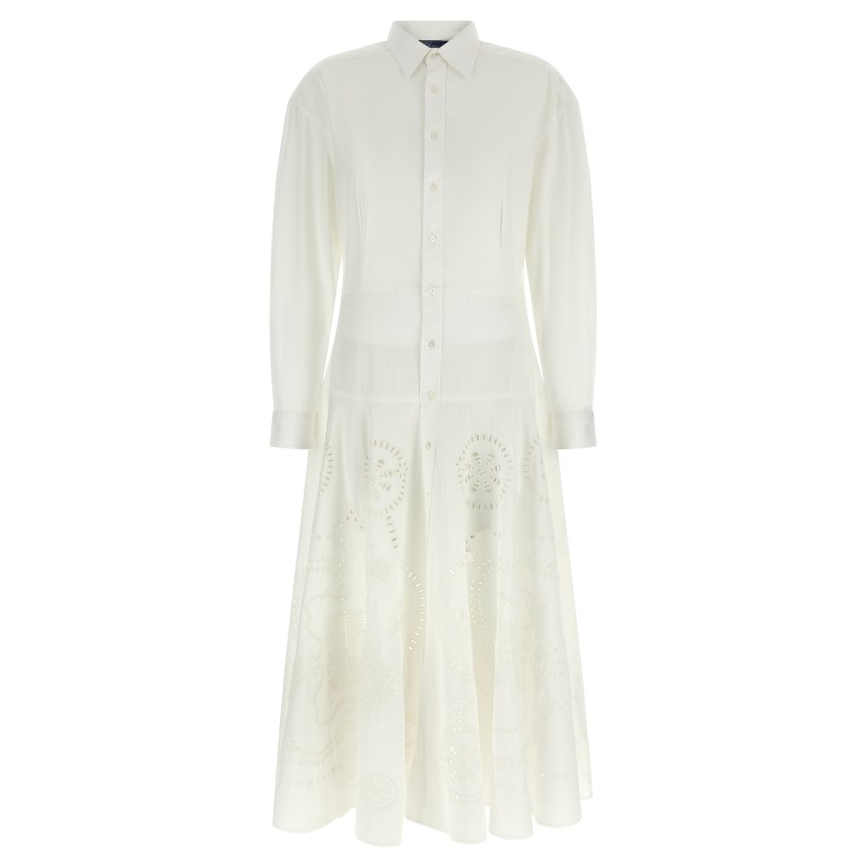 Openwork embroidery dress