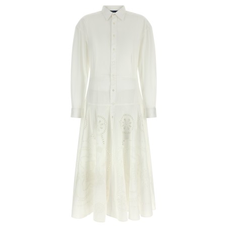 Openwork embroidery dress
