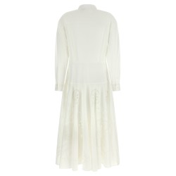 Openwork embroidery dress