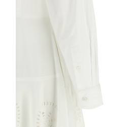 Openwork embroidery dress