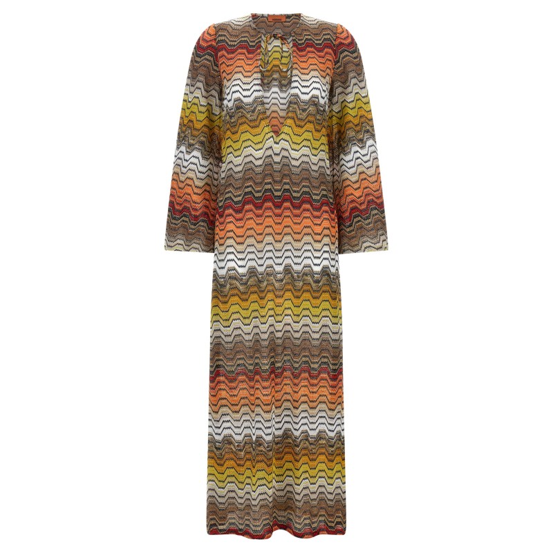 Greek motif cover-up dress
