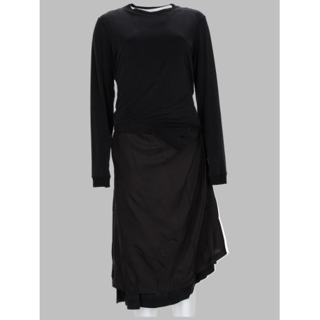 ABITO MIDI CON DRAPPEGGIO
