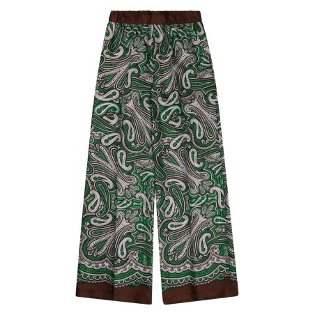 PANTALONE IN SETA CON STAMPA PAISLEY